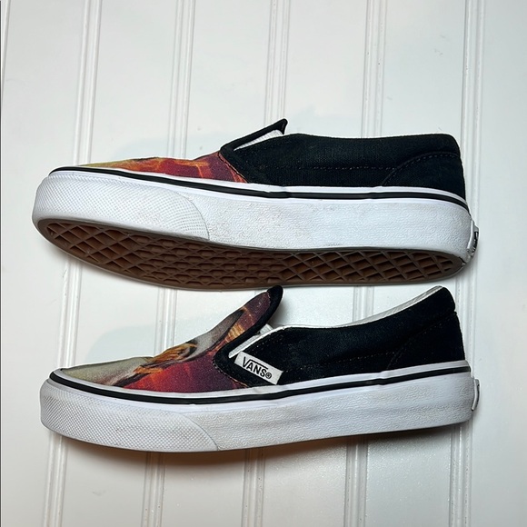 Vans Shark attack flame sunset slip on classic kids shoes - Picture 7 of 11